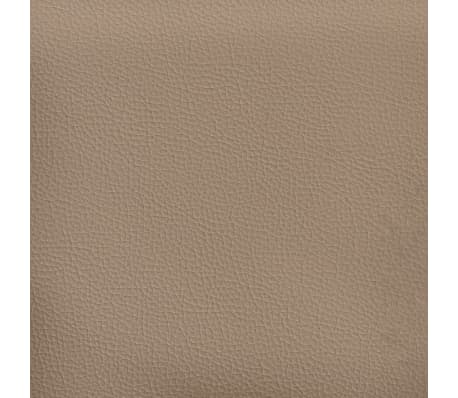 vidaXL Sofá de 2 plazas de cuero sintético color capuchino 120 cm