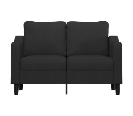 vidaXL Sofá de 2 plazas de tela negro 120 cm