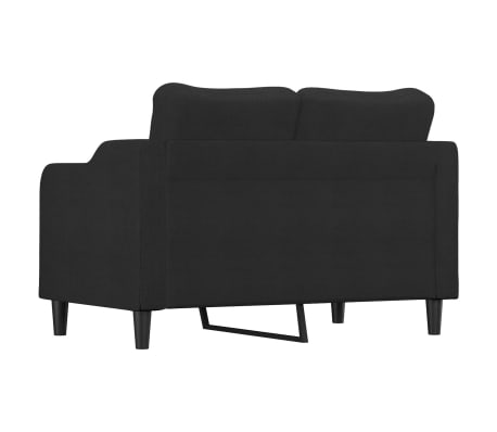 vidaXL Sofá de 2 plazas de tela negro 120 cm
