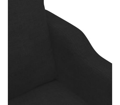 vidaXL Sofá de 2 plazas de tela negro 120 cm