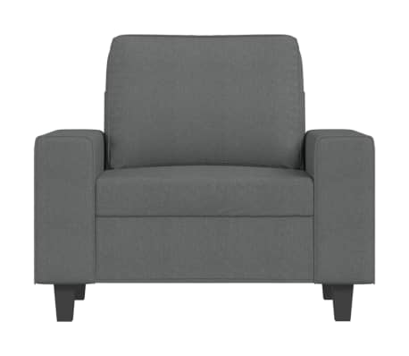 vidaXL Sillón de tela gris oscuro 60 cm