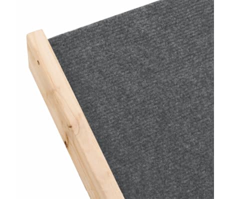vidaXL Escalera para perros madera maciza de abeto gris 105x47 cm