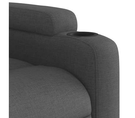 vidaXL Sillón de masaje reclinable de tela gris oscuro