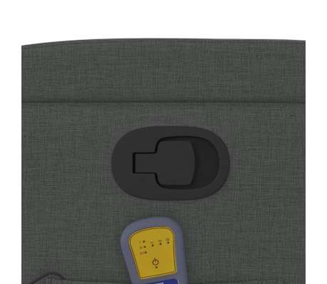 vidaXL Sillón de masaje reclinable de tela gris oscuro