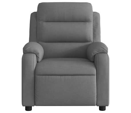 vidaXL Sillón de masaje reclinable de tela gris oscuro