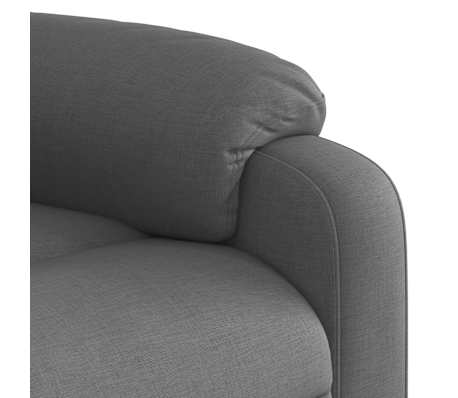 vidaXL Sillón de masaje reclinable de tela gris oscuro
