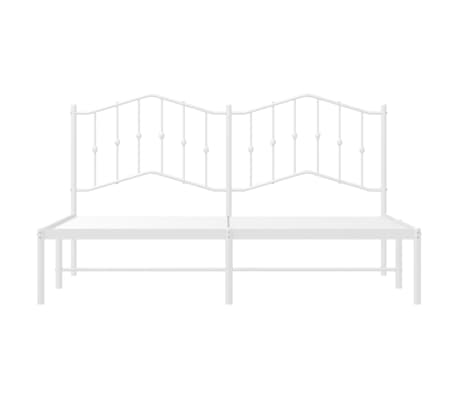 vidaXL Estructura cama sin colchón con cabecero metal blanco 180x200cm