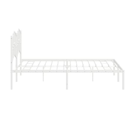 vidaXL Estructura cama sin colchón con cabecero metal blanco 180x200cm