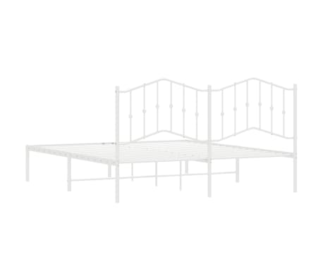 vidaXL Estructura cama sin colchón con cabecero metal blanco 180x200cm