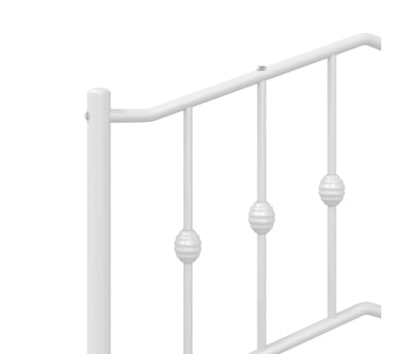 vidaXL Estructura cama sin colchón con cabecero metal blanco 180x200cm