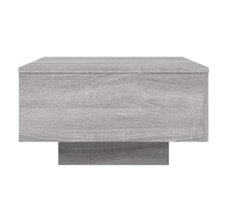vidaXL Mesa de centro con luces LED gris Sonoma 55x55x31 cm