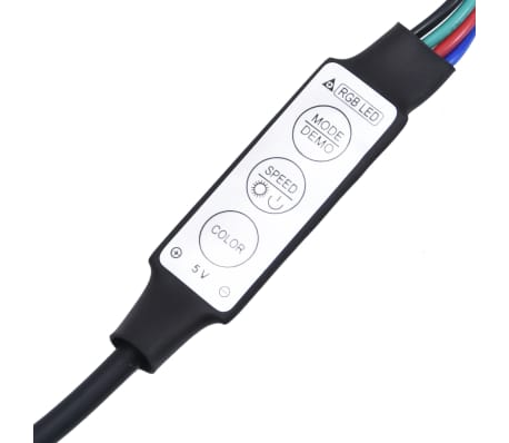 vidaXL Table basse avec lumières LED noir 80x80x31 cm