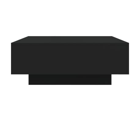 vidaXL Table basse avec lumières LED noir 80x80x31 cm