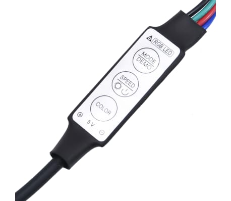 vidaXL Table basse avec lumières LED noir 100x100x31 cm