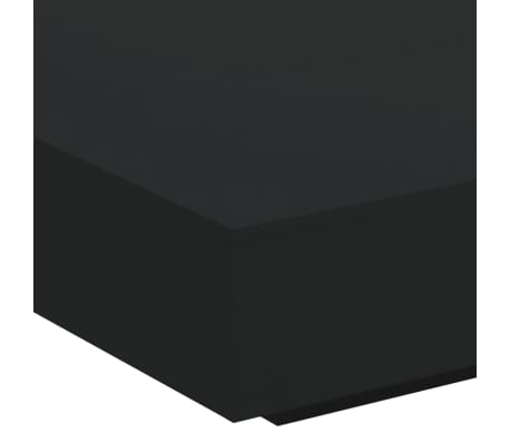 vidaXL Table basse avec lumières LED noir 100x100x31 cm