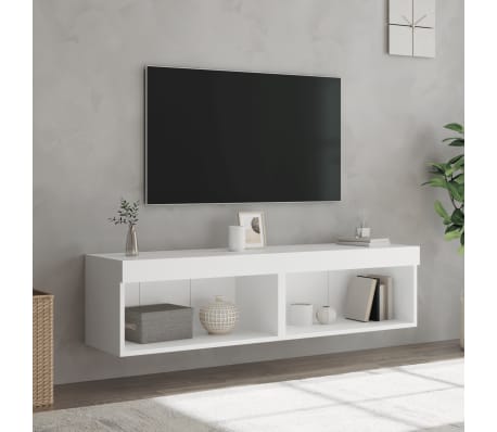 vidaXL Muebles para TV con luces LED 2 uds blanco 60x30x30 cm
