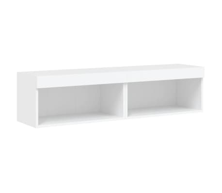 vidaXL Muebles para TV con luces LED 2 uds blanco 60x30x30 cm