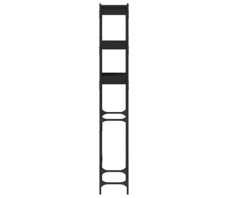 vidaXL Étagère de lave-linge noir 67x25x163 cm bois d'ingénierie