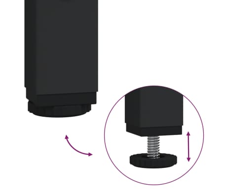 vidaXL Étagère de lave-linge noir 67x25x163 cm bois d'ingénierie