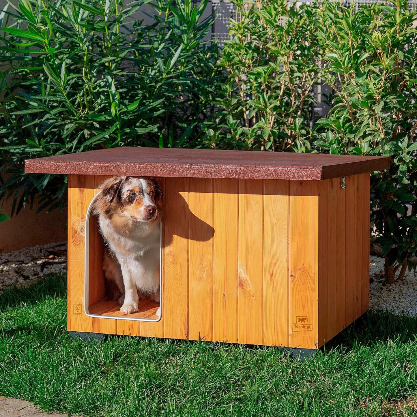 Ferplast BAITA 80 - Niche d'extérieur pour chien, bois éco-durable,...