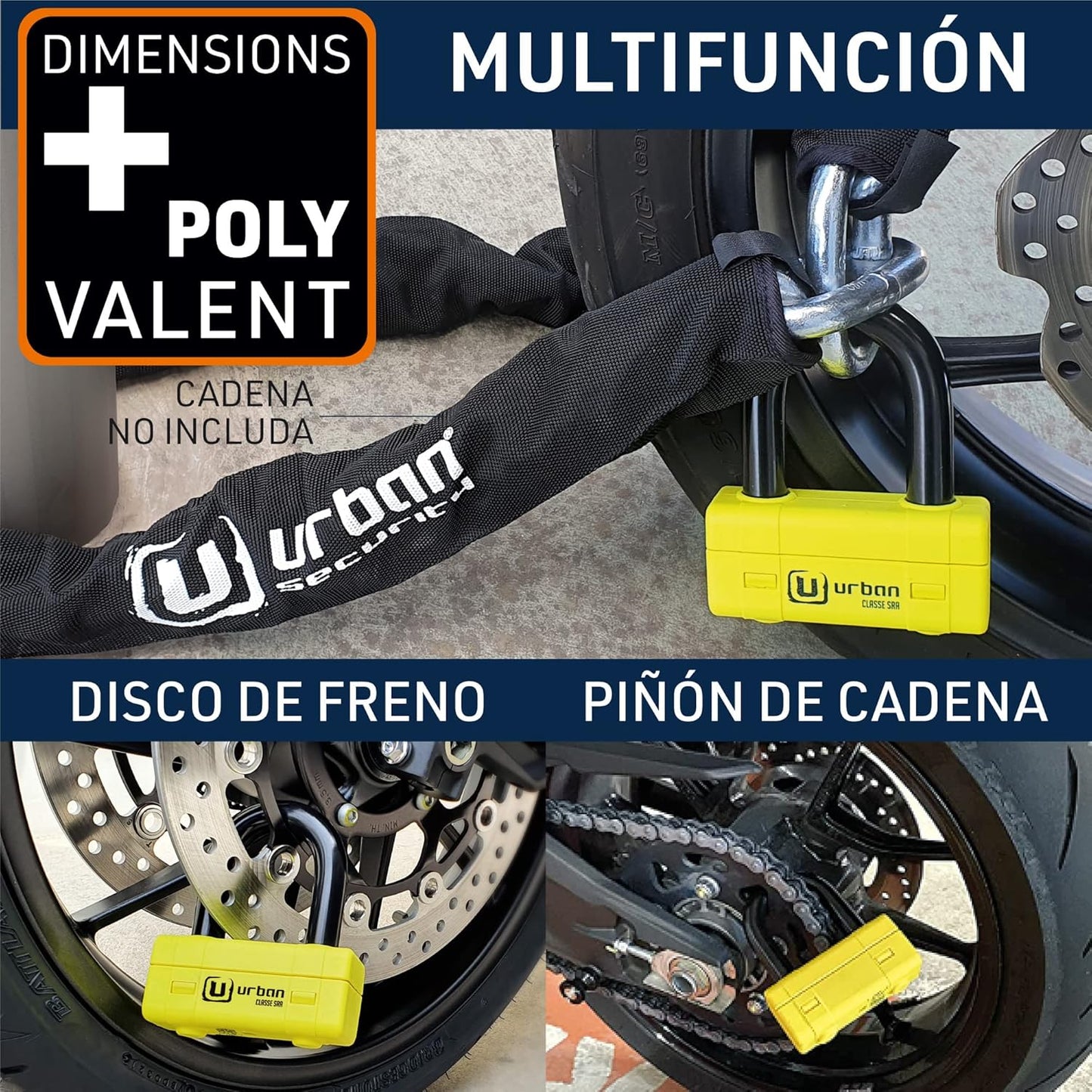 urban UR75 Cadenas Antivol Moto Haute Sécurité Approuvé, Antivol...