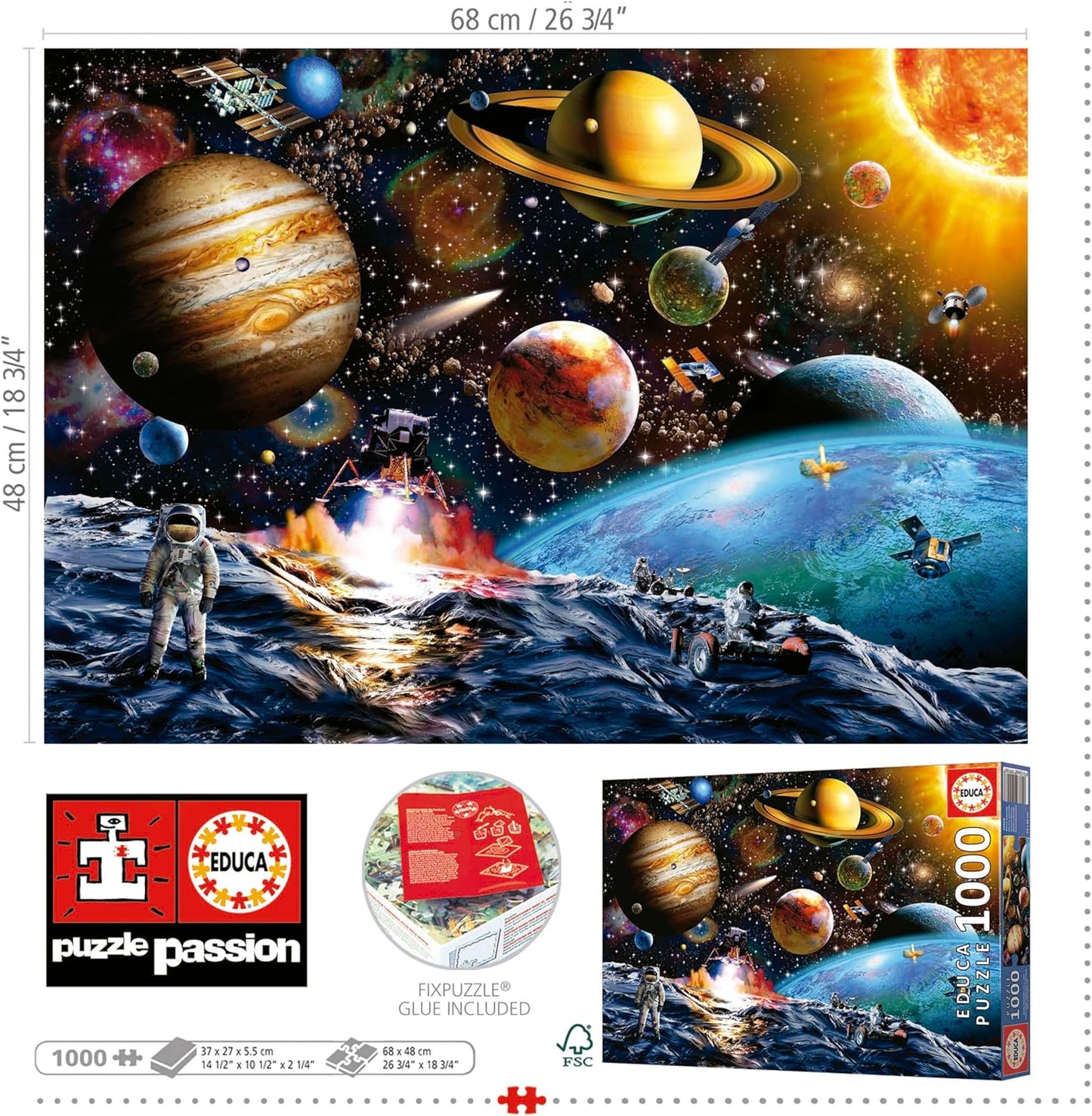 Educa - Mission Astéroïde | Puzzle de 1000 pièces pour adultes....