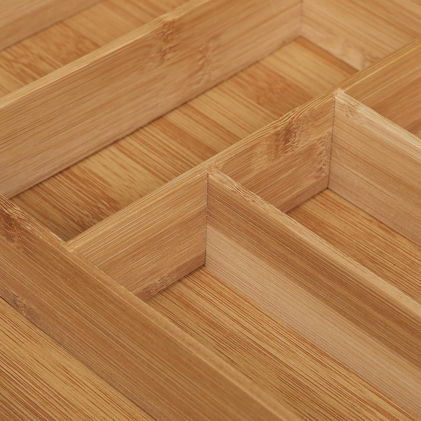 Relaxdays Tiroir à Couverts en Bambou, Organiseur à Couverts,...