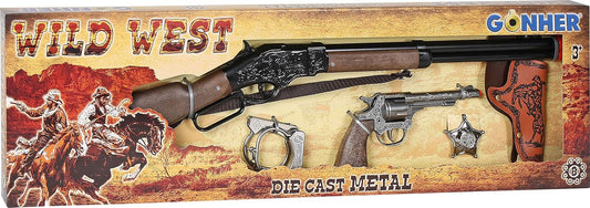 Pistolet à fusil Gonher-Set Cowboy, couleur argent, sans taille...