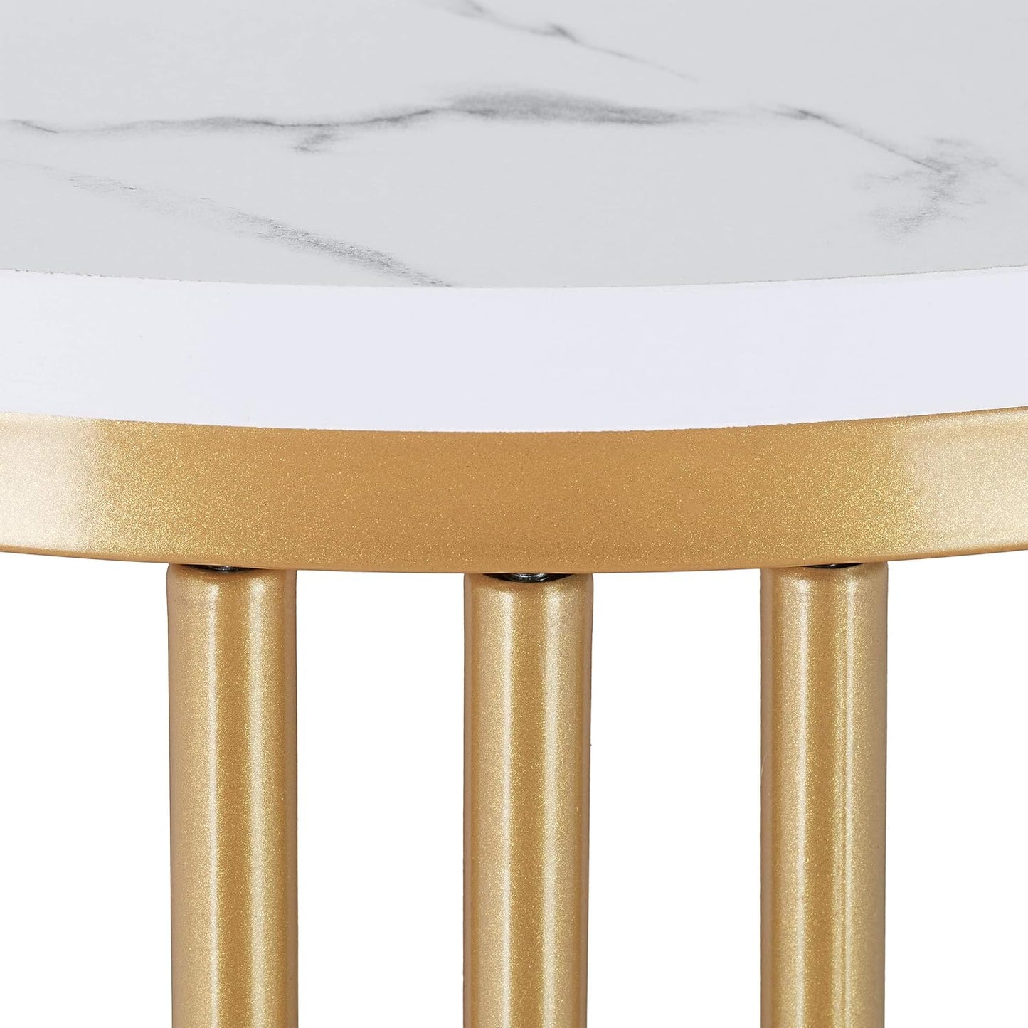 Relaxdays MARMO Table d'Appoint, Table de Salon, Métal et MDF,...