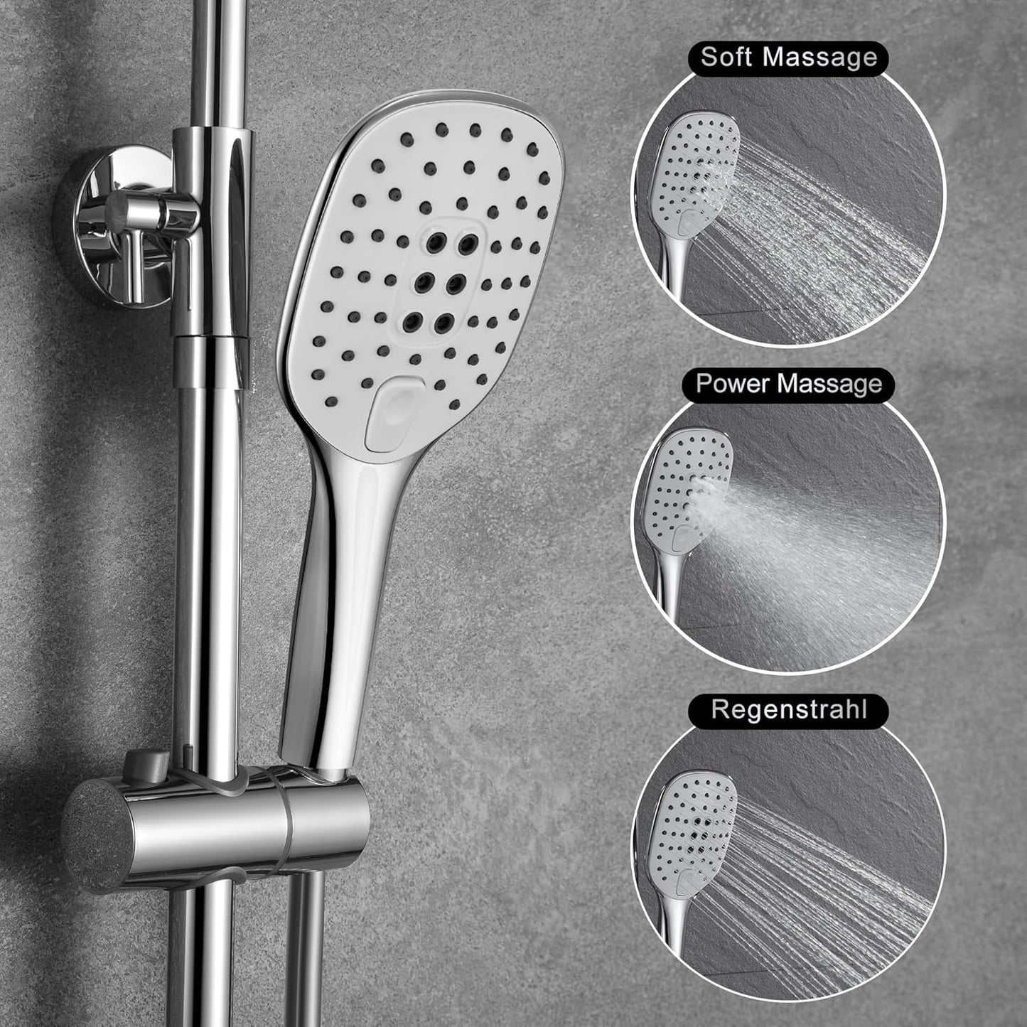JOHO Colonne de douche avec robinet thermostatique, robinet de...