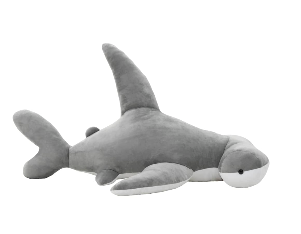 vidaXL Peluche requin marteau en peluche Gris
