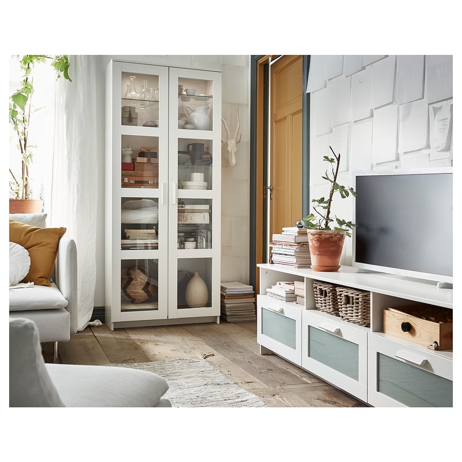 IKEA Vitrine blanche, 31 1/2 x 74 3/4 po