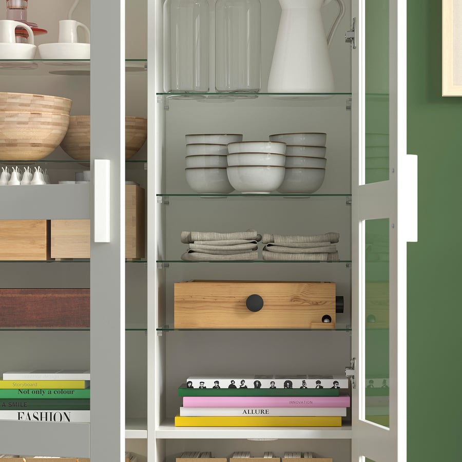 IKEA Vitrine blanche, 31 1/2 x 74 3/4 po