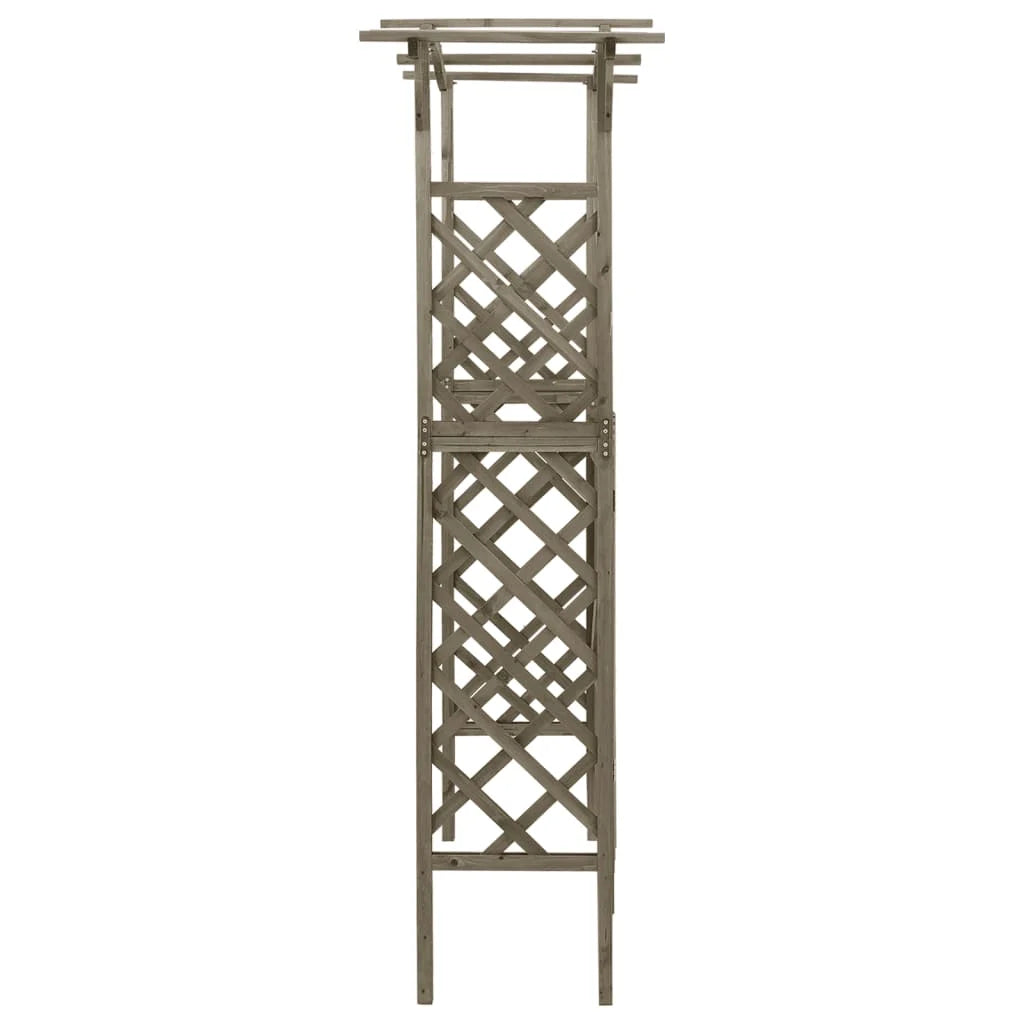 vidaXL Pergola avec porte en bois de sapin gris massif 116x40x204 cm