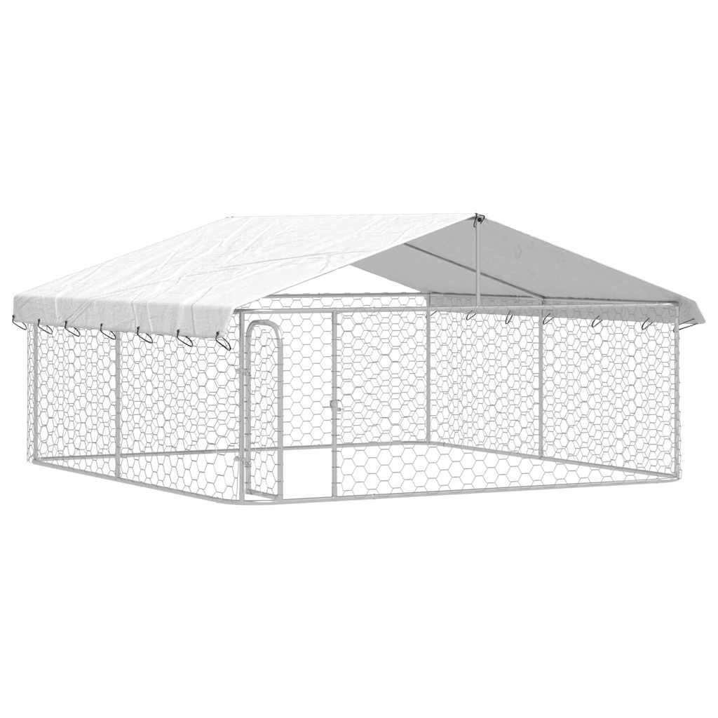 vidaXL Niche d'extérieur pour chien avec toit 300x300x150 cm