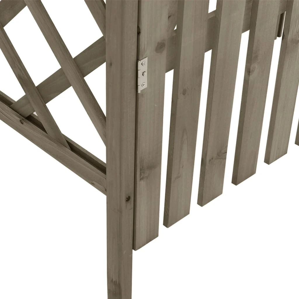 vidaXL Pergola avec porte en bois de sapin gris massif 116x40x204 cm