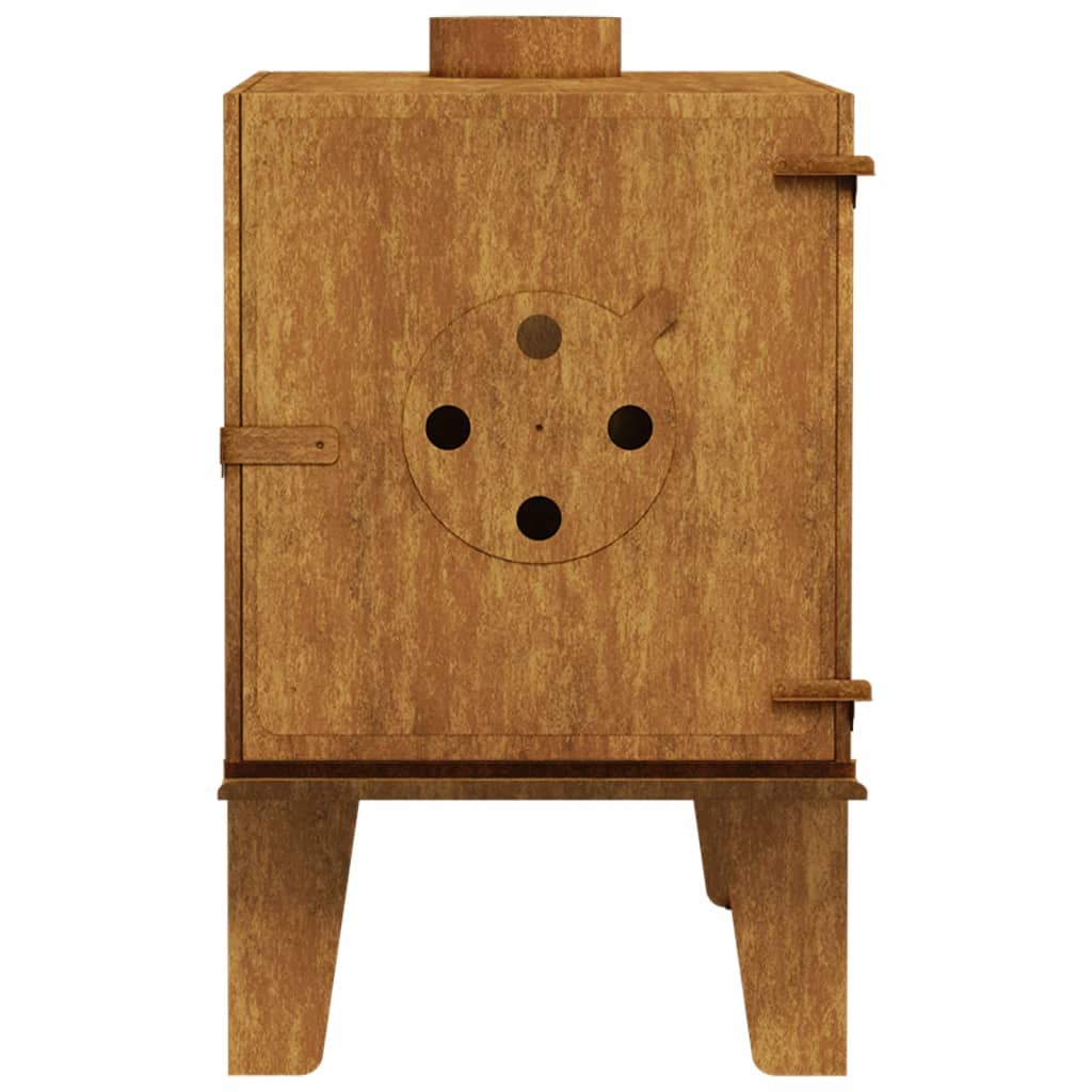 vidaXL Réchaud de camping Acier Corten 35x50x55 cm