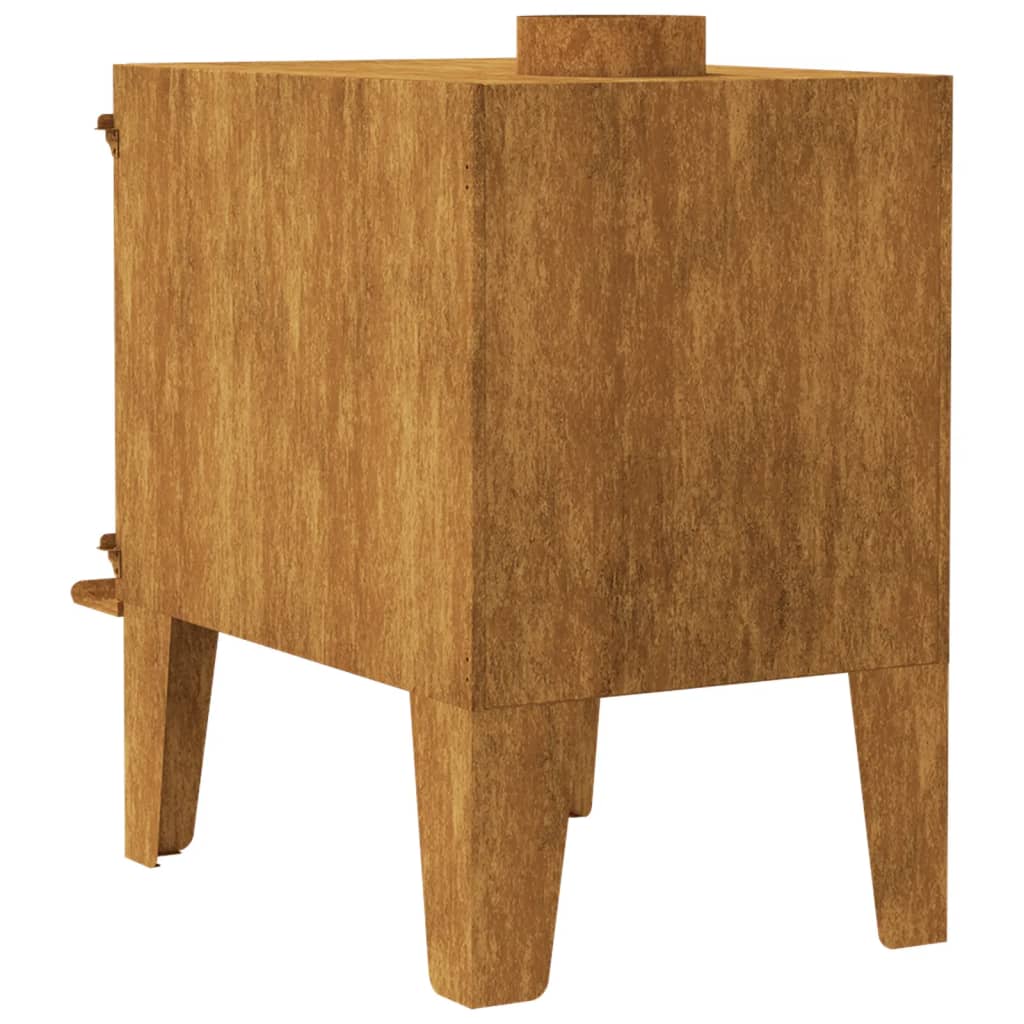 vidaXL Réchaud de camping Acier Corten 35x50x55 cm