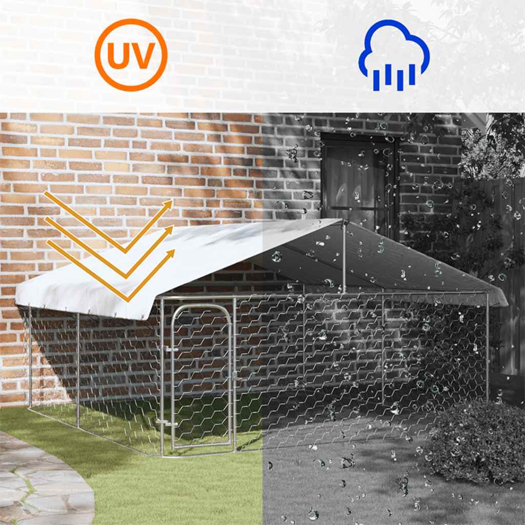 vidaXL Niche d'extérieur pour chien avec toit 300x300x150 cm